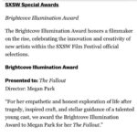 Jenna Ortega Instagram - The Fallout won the Grand Jury Prize for best film and our incredible director @meganparkithere won the Brightcove Award for best director on the rise!! So thrilled. Thank you a million times over to Megan for trusting me with Vada and this story and to everyone who was any help in getting this film made. Special thanks to @sxsw and @franciaraisa, my sweet friend who suggested me for the role and is the reason I got to be apart of this in the first place.