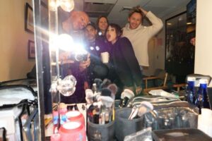 Jenna Ortega Instagram - Backstage at snl. Such a cool experience. I’m just feeling really grateful towards everyone who played a part in making it happen, the funny people in New York, my beautiful hmu team. Crazy time