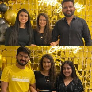 Jinal Belani Instagram - I am happiest around my Birthday 😅 
This birthday was with family, extended family and friends who are slowly becoming family. 💖

I feel blessed. Trust me, each birthday the question remains the same; 'Do I even deserve this much love.?' :)
 Thank you folks for making my day so so so special. I shall cherish these memories forever.

Don't forget to watch birthday special dance at the end 😅 

Thank you guys @bhaumiksampat @myrjcharmy @mansoo_57 @bimalpatelofficial @djhardknoxindia  @himalrupera @dhrupall @henil.gandhi @vickyjoshi007 @_bhavya.doshi_ @deep_dholakia @_.joel_khethavath._ @dipakshekhar @manisha @sneak.peekssss @mankalbel @belanimansi @hardikace29 @urvi_vasani @ishan_mehta @_hem_04 Love you all ❤️

Thank you everyone for taking a moment out of your life and wishing me. 
🙏🏻 GRATEFUL 💐