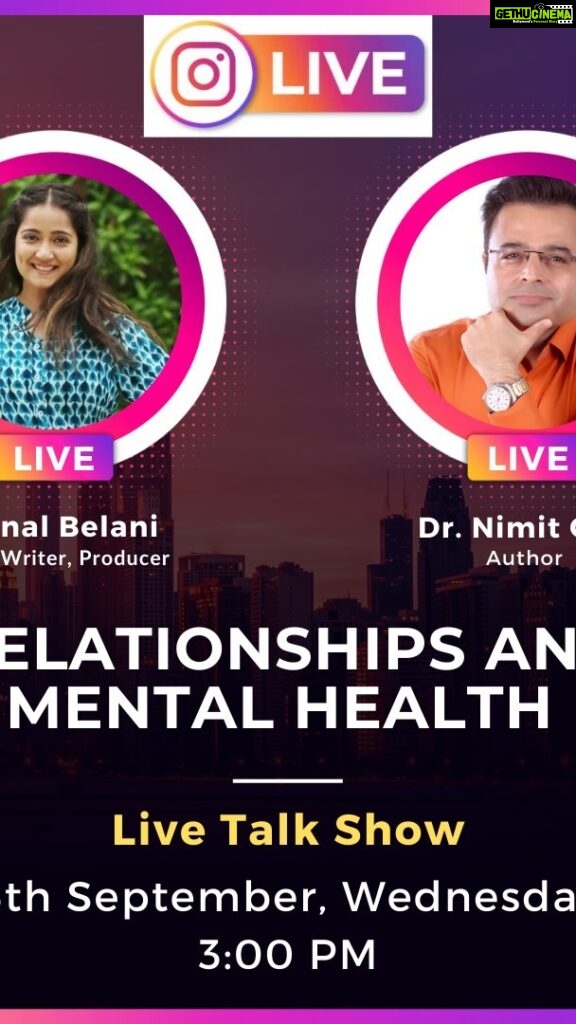 Jinal Belani Instagram - Relationships and mental health