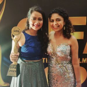 Jinal Belani Instagram - Last night was Special. 
We named our production house 'Valmiki Pictures', as there is a saying that 'Maa Saraswati' sits on the Kalam (Pen) of Saint Valmiki. 
We wanted the same blessings of Maa Saraswati with us and we wanted the reflection of that energy in whatever we create. 

Our first creation, Tikkhi Mitthi Life, won two awards yesterday. Screenplay of the year - yours truly (Jhinal Belani) 
And 
Best debut - @bhaumiksampat 

We were nominated for other three categories.

We started with the very small production, but our efforts were honest. 
Thank you to the whole team of #tikkhimitthilife and our industry friends, who stood by me when I wanted their help while making this film and later too, for other film and series that we made; on each and every step family and friends were there to support. 
I am indebted. 🙏🏻

@vaibhavkerlekar @tapanvyas @muni.jha @rakeshhsoni @bhavesh_shah_keys @ragi_jani @vaishakhratanben @jignesh_modi999  @cityshorahmedabad @dipakshekhar @kunj_dilse @bhumirajaaryan @dhanrajtirkar_photography @bhumika_mojidra @kush_anand_official @crazyboyzentertainment @gifaofficial

Wardrobe - @disha_vadgama  @dvfashionstudio 💕
Jewellery - @stylebydevang 💕
