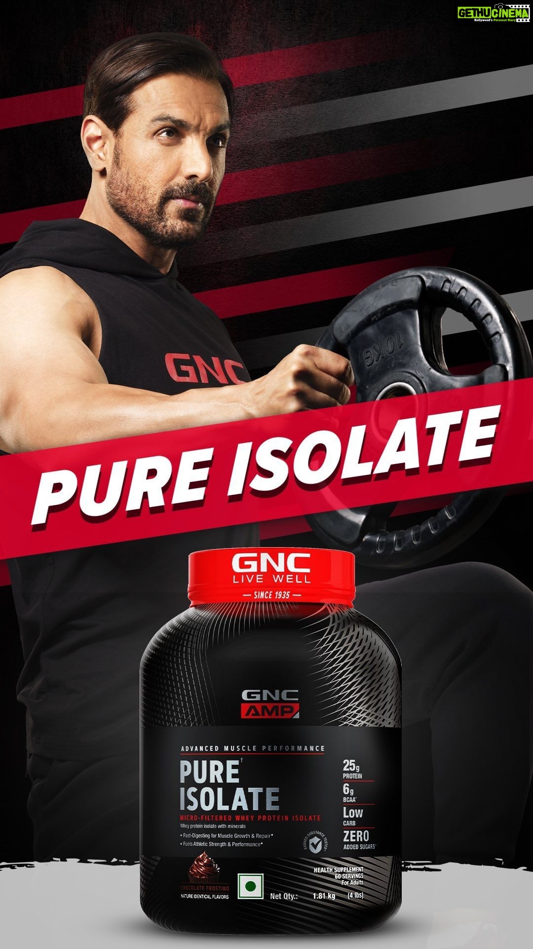 John Abraham Instagram - From the โ90s till this year, whenever I have spoken about protein powders with the people around me, I have always focused on one thing - Quality. Thatโs why I love GNC because they have been the pillars of quality for decades. @guardiangnc Their Pure Isolate is a source of whey that compromises nothing - from nutrients to taste to results. ๐ช๐ฝ It gave me maximum muscle gains and better recovery. You should try it too! ๐๐ฝ Head to their website www.guardian.in #GNC #LiveWell #GNCIndia #WheyProteins #Gym #gymlife