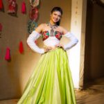 Jolly Rathod Instagram - The people who make me look pretty..💚👇🏻 Custom Outfit : @myamyraah Jewellery : @aayrabespokejewellery & @the_beta_girl Makeup and Hair : @divya_makeover_27 Styled by : @stylebystutea Clicks by @tanmaybhavsar_photography #jollyrathod #jollyrathodlive #jollyrathodgarba Ahmedabad, India