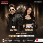 Jonita Gandhi Instagram - Dubai here we come!!! Performing my own set at the Speed Music Fest on 23rd December, Dubai, at Coca-Cola Arena 💃🏻 Ticket link in bio Speed Music Fest is brought to you by @speedentdxb & @rishinavin @platinumlistuae @city1016 @dubai_calendar @ali_zafar @khaleejtimes @mariyamkisat_