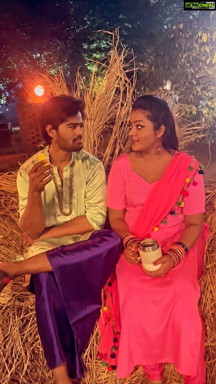 Kajal Yadav Instagram - Song shoot film “Pinjra “ #bhojpuri #upcoming #new #pinjra 🎬♥️😇 With Co Actress @kajalyadav_ky (Kajal ji )