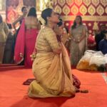 Kajol Instagram - Third day . Shubho Navami. And it was an amazing day. My son served at the bhog and understood why I do it every year.. a newbie @aamandevgan served and felt the power of the puja. So many people that I love were there and so many happy feelings all over. The pujo has ended for everyone else but we still have a just our thing so that feels a little better .. there is a feeling of sadness mixed with elation that it was a successful year and now it’s at an end.. #ranimukherji #aamandevgan #yugdevgan #durgapuja #mahanavami