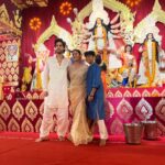 Kajol Instagram - Third day . Shubho Navami. And it was an amazing day. My son served at the bhog and understood why I do it every year.. a newbie @aamandevgan served and felt the power of the puja. So many people that I love were there and so many happy feelings all over. The pujo has ended for everyone else but we still have a just our thing so that feels a little better .. there is a feeling of sadness mixed with elation that it was a successful year and now it’s at an end.. #ranimukherji #aamandevgan #yugdevgan #durgapuja #mahanavami