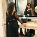 Kalyani Anil Instagram - Step into your dream…✨🖤 Saree @geesahh_designs Neckset @blushingtone_rentals 📸 @deepthi8934 Dubai, United Arab Emirates