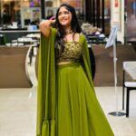 Kalyani Anil Instagram - Day 2 @siimawards ♥️✨ 👗 @aalaadesigners Ornaments @blushingtone_rentals Makeup and styling by me😌 📸 @deepthi8934 Dubai, United Arab Emirates