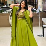 Kalyani Anil Instagram - Day 2 @siimawards ♥️✨ 👗 @aalaadesigners Ornaments @blushingtone_rentals Makeup and styling by me😌 📸 @deepthi8934 Dubai, United Arab Emirates