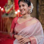 Kalyani Anil Instagram - 🤍🌺🌙 Saree @sreelakshanyaa 📸 @travancoreads @jithuthampifm