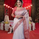 Kalyani Anil Instagram - 🤍🌺🌙 Saree @sreelakshanyaa 📸 @travancoreads @jithuthampifm