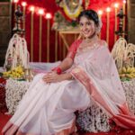Kalyani Anil Instagram - 🤍✨ Saree @sreelakshanyaa Camera @travancoreads @jithuthampifm