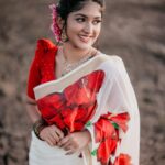 Kalyani Anil Instagram - അവിട്ടം ദിനാശംസകൾ 🌺 Onam series -7🌸 Saree @navamimypassionyourfashion 📸 @travancoreads @jithuthampifm Blouse @geesahh_designs 💄 @brides_of_deepthi