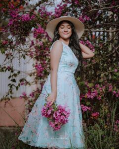Kalyani Anil Instagram - Bougainvillea🌸 📸 @talesbyaravind 👗 @geesahh_designs