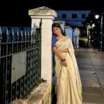 Kalyani Anil Instagram - ✨ Saree @ar_handlooms_kuthampully 📸 @sonu_.sajeev 😘 #trivandrum #padmanabhaswamytemple Padmanabhaswamy Temple