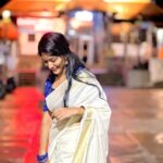 Kalyani Anil Instagram - ✨ Saree @ar_handlooms_kuthampully 📸 @sonu_.sajeev 😘 #trivandrum #padmanabhaswamytemple Padmanabhaswamy Temple