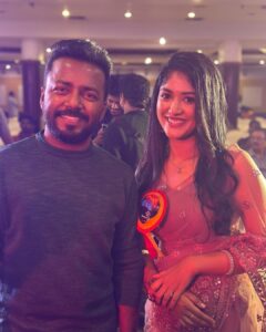 Kalyani Anil Instagram - Mowli Film Awards✨
📸 @rahulphotoshoot

💄 @brides_of_deepthi 
Saree @geesahh_designs
