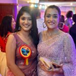 Kalyani Anil Instagram - Mowli Film Awards✨ 📸 @rahulphotoshoot 💄 @brides_of_deepthi Saree @geesahh_designs