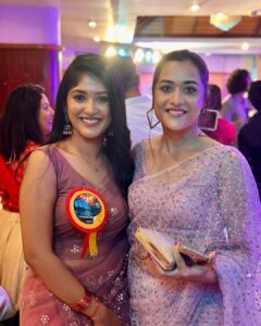 Kalyani Anil Instagram - Mowli Film Awards✨
📸 @rahulphotoshoot

💄 @brides_of_deepthi 
Saree @geesahh_designs