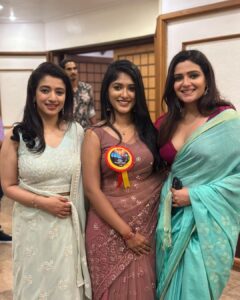 Kalyani Anil Instagram - Mowli Film Awards✨
📸 @rahulphotoshoot

💄 @brides_of_deepthi 
Saree @geesahh_designs