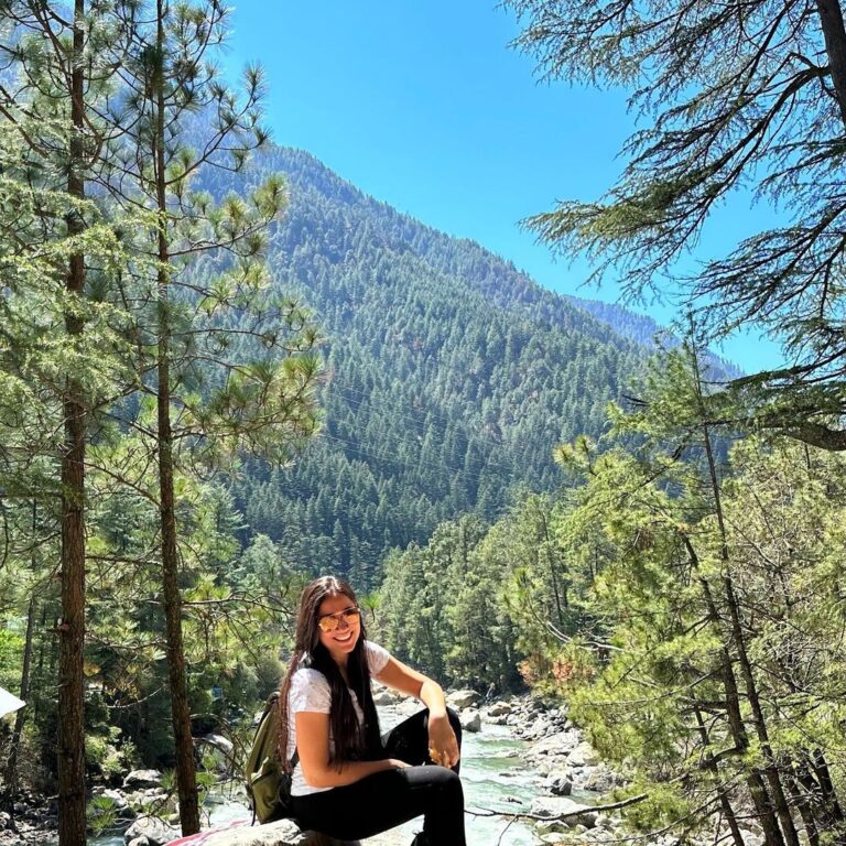 Kanchi Kaul Instagram - Kasol is delightful !!! This scenic village on the banks of the gushing Parvati River in Himachal Pradesh has an unhurried charm and an infectious vibe of its own. The backdrop of this hamlet is the Parvati valley and all its ever charming and quaint villages …. Everyday i would walk around in this “mini Israel” and i still feel I didn’t have enough… The adventurous trek to Chalal village from Kasol with all its trippy cafés through mud paths and innumerable coniferous trees and the sight of Parvati river all along the forest covered path made my day a dreamy and glorious one. Nature feels so good here that you will never want to leave Kasol. The mesmerizing views, beautiful greenery, amazing landscape, phenomenal weather are just some of the things that made this place so unforgettable ….. Until next time …. #kasol #nature #miniisrael #himachalpradesh #hippy #parvativalley #mountain #pahadi #incredibleindia#wanderlust #parvatiriver #theadventuresofAI