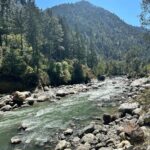 Kanchi Kaul Instagram - Some more from the Parvati valley diaries……. Gorgeous setting of pine trees everywhere , rivulets across the crystal clear stream, behind the mountains and through the hills lies this unforgettable beauty … just cant get enough #kasol #parvativalley #chalal #himachalpradesh #nature #perfecto #incredibleindia 🏔️❤️‍🔥🫶🏻