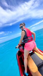 Kanchi Kaul Instagram - We were just waking up, and we got a call saying there are a few dolphins around. But we had no time to get ready,get our gear, cause the dolphins ain’t waiting for us 🤣 And so , the littles and us jumped into the speed boat, in our night suits and just hoped and hoped and hoped that we could somehow, through some streak of luck ,catch a glimpse. And there they were , The most magical , beautiful , intelligent mammals in the hundreds , basking in the morning sun , in those ridiculous shades of blue. And guess what , they decided to just hang out!!! With us , under us , alongside us, playing , frolicking , doing their majestic jumps ,up in the air , and back into the water, for hours !!! The joy was so incredible that we all had tears of joy , at some point , in our eyes. We were all 100 % present in that moment. Nothing else mattered! Finally, after an hour , we decided to get back. We were silent , still grasping what we had witnessed. After the morning of water sport fun , we said “should go back to that spot and see ? ” “No chance they are going to be there ” said the human mind . And OH MY GOD!!! There there were !!! After all those hours. We could not believe it!!! I still dont!!! The littles put on their snorkel masks , jumped off the jet ski and swam alongside them . We were incredibly lucky, amazingly so – to be surrounded by hundreds of dolphins, adults and young. These beautiful creatures swam all around us, Inquisitive, playful and charming, they were not in the least bothered by our presence, The sensation of being among these beautiful, friendly and intelligent mammals had completely overwhelmed us. A greater sense of well being.Total calm. And some intense release of endorphins . So so grateful to have witnessed this .🐬🐬🐬🐬 One of the best days of our lives! 🧿🧿🧿 #dolphins #ocean #intotheblue #happydays #watertoys #dolphinlove #dolphinwatching #dolphinswimming ❤️‍🔥❤️‍🔥🧿🐬🐬🐬