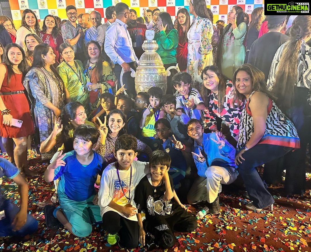 Kanchi Kaul Instagram - A thrilling ,fun filled weekend that took me straight back into my childhood! (And even better ! ) The abundance of talent,creativity and the varied range of skills and competitions over the past 3 days brought out such outstanding qualities of being the best version of oneself , the endurance levels , the passion , the team spirit , the losses , the hard work,the #medals ππ₯ The mammoth event , so well organized . The scale and quality of events were outstanding. Unbelievable life lessons learnt . This will have such an impact on all Learners in finding the path of joy to excel in their interest areas , which will then form such an integral part of their personality. The energy of the entire institution was palpable. All this led beautifully ,seamlessly and tirelessly by our outstanding principal, the teachers , the support staff , the specialty mentors , the audience and of course the #learners ποΈποΈποΈποΈποΈ The boys earned their first official medals and played their part in making their house #valiantvikings (blue house ) win the champions of the school trophy for the first time and I happily lost my voice through it all πβ€οΈβπ₯ Never had I witnessed buckets of joy pouring out of their eyes before ! Thank you for the most memorable weekend @jbcn_oshiwara Until next year β¦. #champions #jbcn #inspirus #inspirus2023 #theadventuresofAI #gadgetfreechildhood #growingup #weekend #vv #childhood #childhoodmemories #unforgettable #lifelessons #nextgen #mommygoingnuts #proud #ecstatic #grateful #begooddogood ποΈποΈποΈποΈποΈπππππβΎοΈβΎοΈβΎοΈβΎοΈβΎοΈπ§Ώπ§Ώπ§Ώπ§Ώπ§Ώ