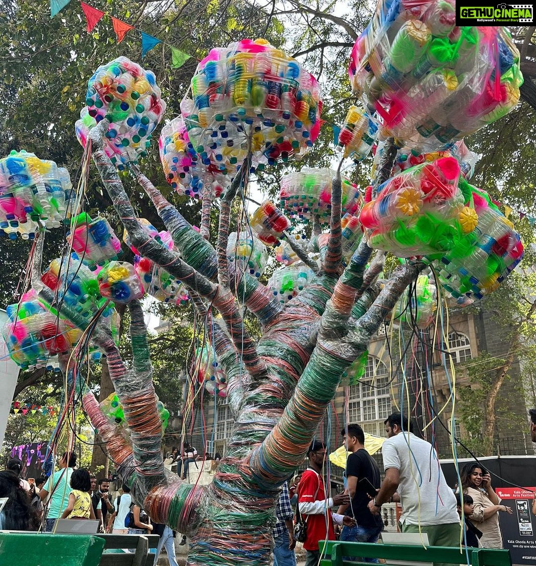 Kanchi Kaul Instagram - This February Sunday is a permanent mark on our calendars, every year!!! The atmosphere of seeing so many artists come together to present some really cool , beautiful , out of the box art installations in the most historic part of the city on the roads, out in the open , is always a pleasure and this year was no different. Pepsi cola for 50 paise outside school was my version of junk joy in my childhood. Never would it have crossed my mind that I would repeat that with my boys decades later and enjoy it even better 😀 This years theme was “ past forward” and of course had a lot to do with sustainability . To get into somebody else’s mindset into creating an art piece is an amazing journey and learning in itself. Something every child, every human should be exposed to. The childrens museum had some wonderful art exhibits put up by various schools around the city , all put in their collective , artistic and sustainable efforts for everyone to experience . Sitting in the open , listening to stories, surrounded by other kids, grasping it all in ❤️🔥 Walking through a museum with stuffed animals , used for research and study, we learnt so many new things including that this art is called #taxidermy . The day ended with a carnival at the derby. The beautiful sport of horse racing, (thank you dad 💖) learning about horses , their behaviours, their track records,how they train, and show off that insane horse power, so majestically. Just marvellous!!!! Although all exhibits were outstanding , Slide 7 really resonated with us …. Footwear is something constant throughout our life journey just like lifes highs and lows . coming down the slide is always a joyous moment, so in life’s journey, even when we go through the low phases , let us feel like we’re going down the slide and enjoy even that so that we learn some thing out of the experience and come out better from it “सुख” so much to be thankful for, always! #onelife #happydays #makethemostofit #peace #explore #art #artfestival #kalaghoda #derby #horseracing #carnival #theadventuresofAI #neveradullmoment #thebeautyofeverything #gadgetfreechildhood #grateful