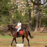 Kanchi Kaul Instagram - My Childhood dreams finally taking shape thanks to the littles….. trying to perfect the various rising and sitting trots …. Ah ! What a pleasure !!! 💖💖💖🏇🏇🏇 #onelife #majestic #horseriding #lovingit #reels #reelsinstagram
