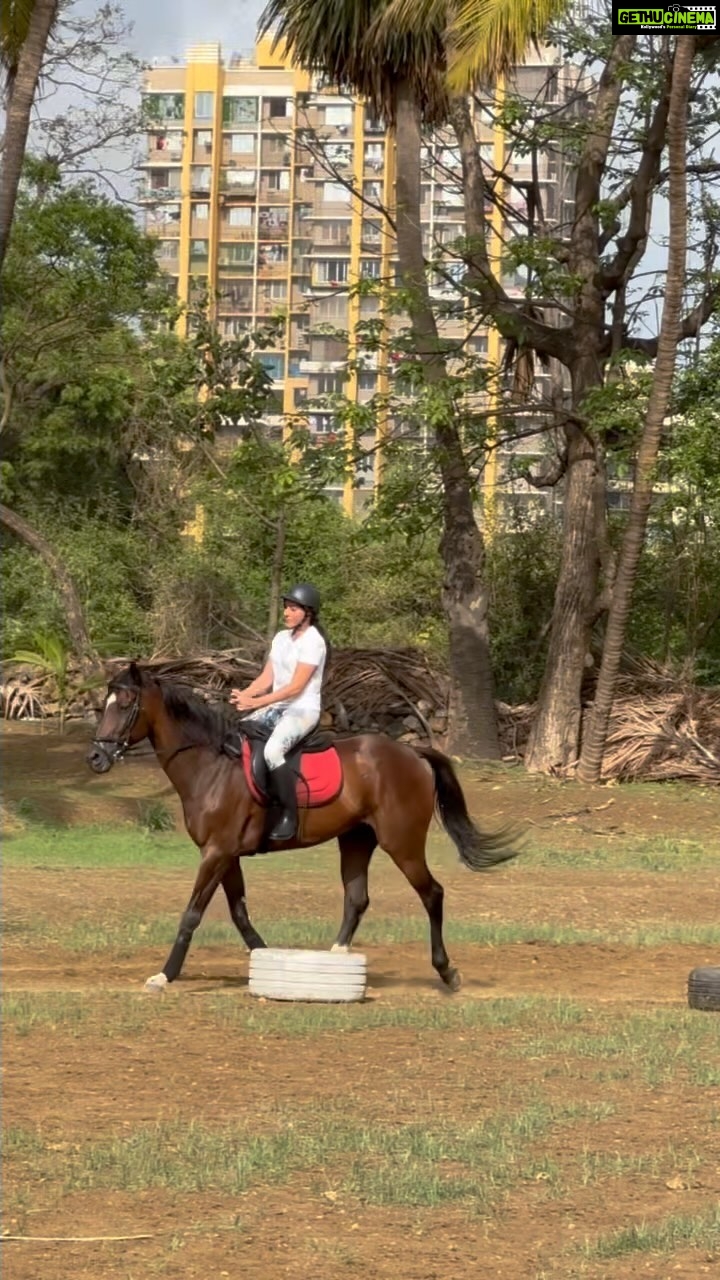 Kanchi Kaul Instagram - My Childhood dreams finally taking shape thanks to the littlesβ¦.. trying to perfect the various rising and sitting trots β¦. Ah ! What a pleasure !!! ππππππ #onelife #majestic #horseriding #lovingit #reels #reelsinstagram