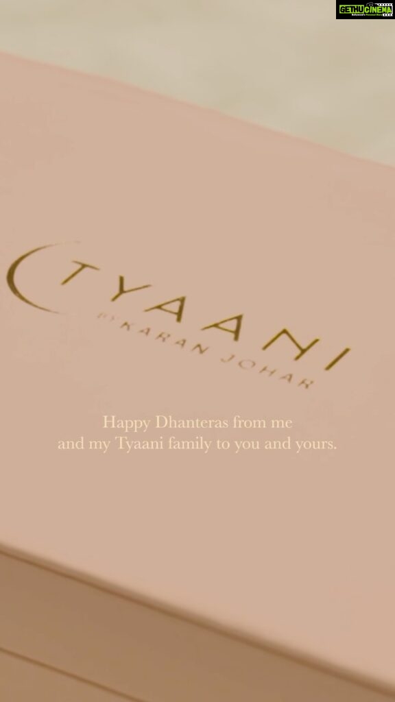 Karan Johar Instagram - As we celebrate the festival of abundance, may your life be adorned with the richness of love, joy, and Tyaani’s exquisite creations. Wishing you a Dhanteras filled with opulence and style!✨ @tyaanijewellery