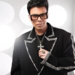 Karan Johar Instagram - Bling it on….. shot for the finale of @indiasgottalentofficial …. Styled by @ekalakhani in @falgunishanepeacockindia 📷 @maajidkhan88