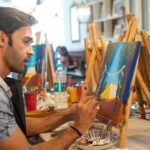 Karan Sharma Instagram - Some memorable moments from painting fun yesterday , which was the surprise for our dear Tanya @tanyasharma27 ... As me n @hellyshahofficial will be missing her birthday celebration.. so chota sa surprise to Banta hai 😉😀!
