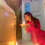 Karishma Sharma Instagram - Diyas, rangoli, and my attempt at not tripping over my festive attire. Diwali adventures! Diwali rule: If it sparkles, it’s worth celebrating. Including my glittery personality. Outfit @sabyasachiofficial