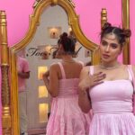 Karishma Sharma Instagram - Here’s Pink Lemonade for Y’all 💗🌸💘🍋🍸🥰 What a beautiful evening 💗 @toofacedlovesindia Dress made by me 💗💗 Drip @dripproject.co All Saints Mumbai