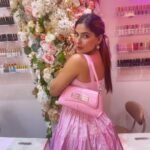 Karishma Sharma Instagram - Embarking on a creative journey! ✨👗 This is just the beginning of my design adventure, with more outfits in the pipeline. Your feedback means the world to me! 💗💗💗 Thank you @studionails_mumbai for my new cat eye 💅 😍 Outfit by me 💛 Earring @wear.ikram #fashiondesign #diyfashion #feedbackwelcome