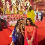 Karishma Sharma Instagram - Shubho bijoya Blissful days of pujo!!! There’s nothing better than spending the night out with your best friends on Durga puja. Last photo ps Sanchi being Prince Charming since men are 🙄🤣