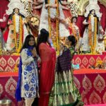 Karishma Sharma Instagram - Shubho bijoya Blissful days of pujo!!! There’s nothing better than spending the night out with your best friends on Durga puja. Last photo ps Sanchi being Prince Charming since men are 🙄🤣