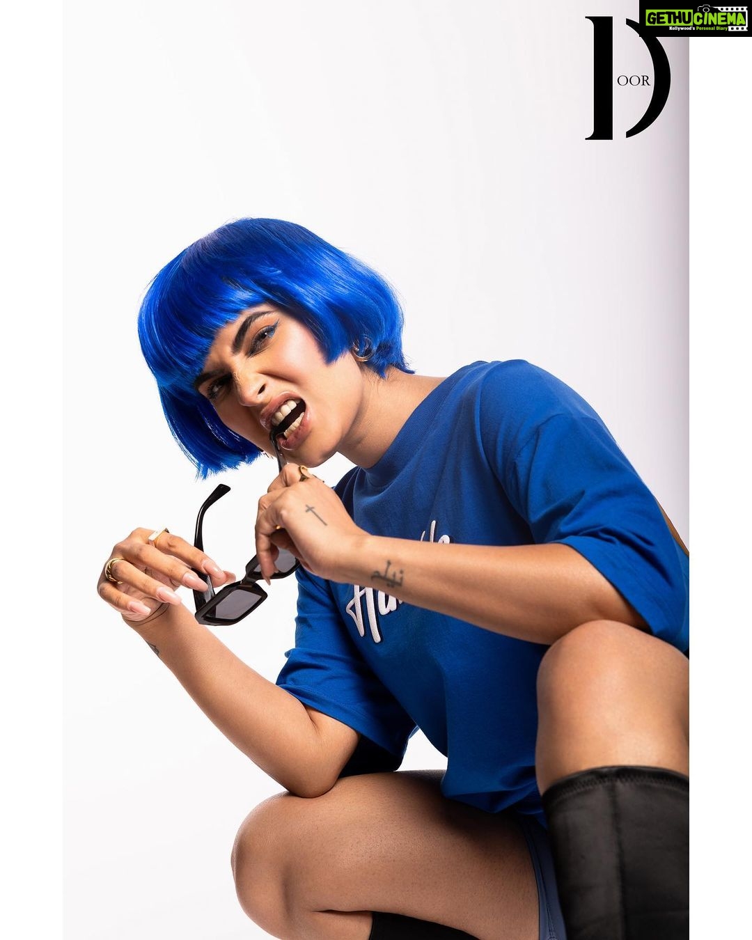 Karishma Sharma Instagram - Say HELLO to MY ALTER EGO π Always fun doing something wacky π€ͺπ€ͺπ€ͺ thanks to @thedoormagazine Magazine @thedoormagazine Featured @karishmasharma22 Photographer & Creative Director @dhruv_vohraphotography Fashion Director & Stylist - @jennet_david_william Makeup artist @makeup_by_nainaa Hair stylist @amehra16 Assistant Stylist @princyypatell_ Assistant photographer @b.runphotography Post production - @ps_vox Location - @blackframesstudios Outfit - @humbleclothingindia #thedoormagazine #karishmasharma