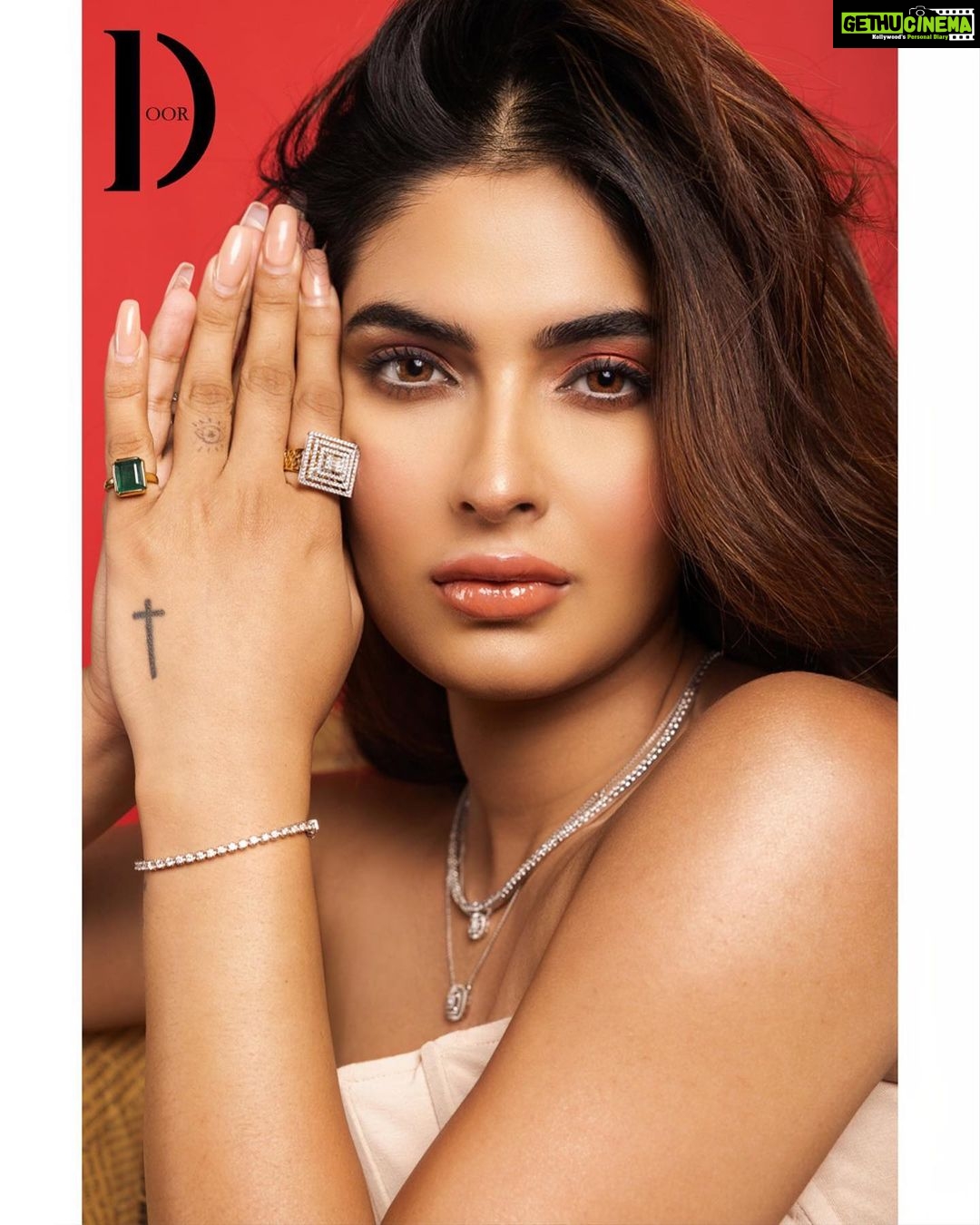 Karishma Sharma Instagram - Red is the colour of my season,it’s passion,it’s love and it’s hot ❤️🔥 What a lovely team to work with, I don’t have enough words to express how much fun I had shooting this. Thank you and love you so much guys ❤️❤️ Magazine @thedoormagazine Featured @karishmasharma22 Photographer & Creative Director @dhruv_vohraphotography Fashion Director & Stylist - @jennet_david_william Makeup artist @makeup_by_nainaa Hair stylist @amehra16 Assistant Stylist @princyypatell_ Assistant photographer @b.runphotography Post production - @ps_vox Location - @blackframesstudios Cover design @krxder Outfit - @91avnue Accessories - @mirakijewelry Footwear @alohas #thedoormagazine #karishmasharma