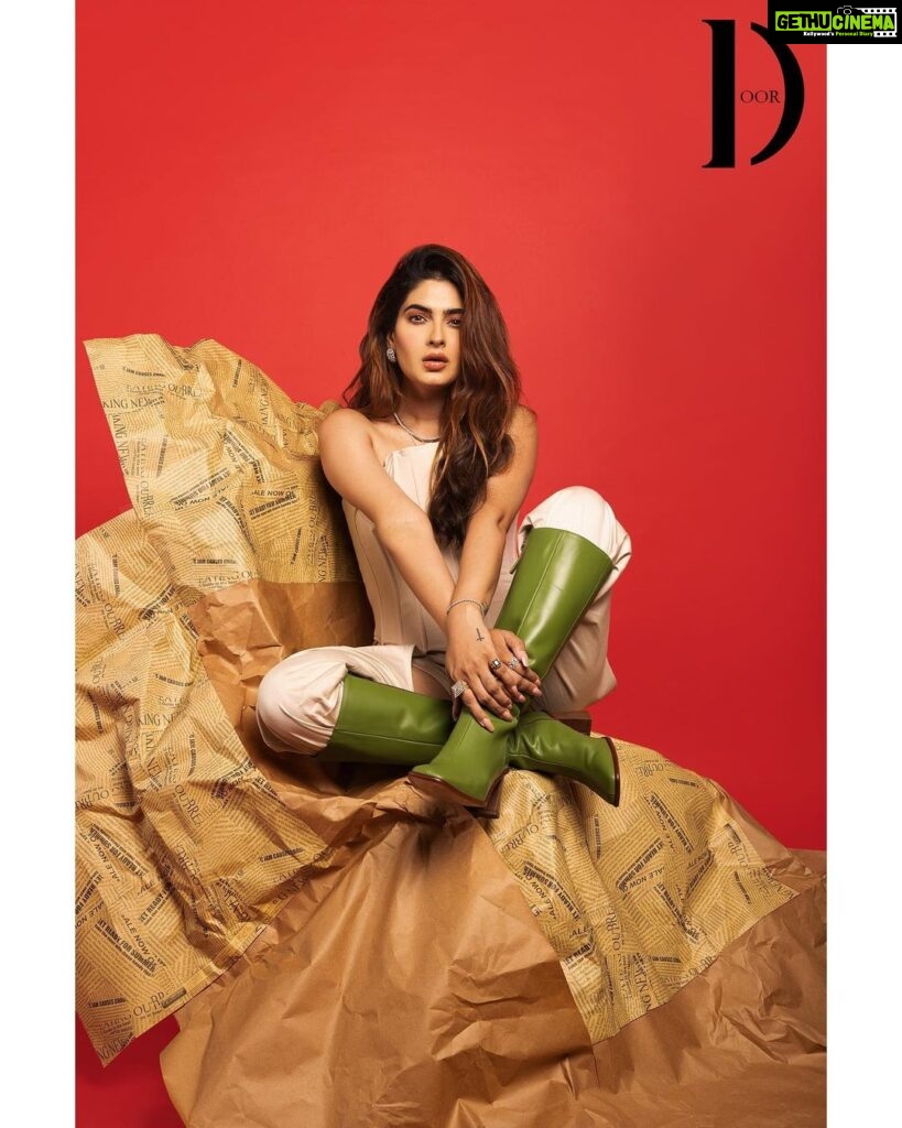 Karishma Sharma Instagram - Red is the colour of my season,it’s passion,it’s love and it’s hot ❤️‍🔥 What a lovely team to work with, I don’t have enough words to express how much fun I had shooting this. Thank you and love you so much guys ❤️❤️ Magazine @thedoormagazine Featured @karishmasharma22 Photographer & Creative Director @dhruv_vohraphotography Fashion Director & Stylist - @jennet_david_william Makeup artist @makeup_by_nainaa Hair stylist @amehra16 Assistant Stylist @princyypatell_ Assistant photographer @b.runphotography Post production - @ps_vox Location - @blackframesstudios Cover design @krxder Outfit - @91avnue Accessories - @mirakijewelry Footwear @alohas #thedoormagazine #karishmasharma