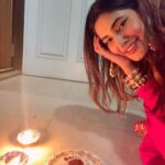 Karishma Sharma Instagram - Diyas, rangoli, and my attempt at not tripping over my festive attire. Diwali adventures! Diwali rule: If it sparkles, it’s worth celebrating. Including my glittery personality. Outfit @sabyasachiofficial
