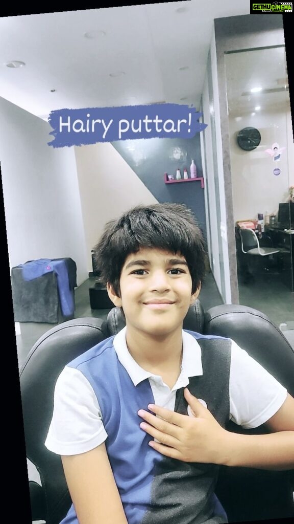 Kasthuri Shankar Instagram - Not a trimmer, we need a lawn mower to keep this guy's hair in control 😭🤣 #channa masala #SankalpChronicles #modelkid #childactormodel