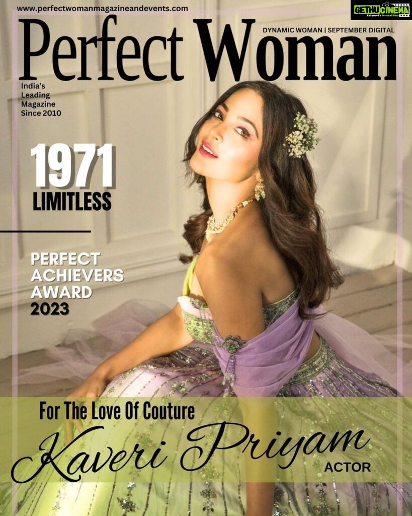 Kaveri Priyam Instagram - Happiness is being digital cover girl for September edition of @perfectwomanmagazineofficial For the love for #couture Photography by @akshayphotoartist Make-up @makeupbyurmee Hairstyling @dimple.shinde Styling by @instylewithaditi Wardrobe @palakkhajanchi Jewellery @jam__collections Location @studio211mumbai Artist Management @oceanmediapr 1971 LIMITLESS - @1971_limitless Perfect Achievers Award 2023 @perfectachieversaward Cover Designer - Chandresh Gurubhai (@chandresh.gurubhai.96 ) Editor @dr.khooshigurubhai Chief editor @dr.geetsthakkar Managing Director @gurubhaithakkar #TeamPerfectWoman #perfectachieversawards #perfectachieversaward2023 #khooshiGurubhai #GurubhaiThakkar #DrGeetSThakkar #PerfectWoman #PerfectWoman since 2010 #digital #covergirl