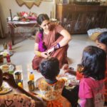 Kavita Kaushik Instagram – Blessed by these wonderful little Devis today , and blessed with you @justronnit who didn’t eat till everyone was fed and ran from pillar to post to do all arrangements to make today’s tradition as Divine as can be. Thank you Thank you Thank you 🙏🙏🙏