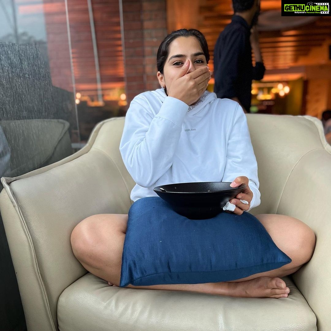 Kavya Kalyanram Instagram - Living in oversized hoodies with a warm bowl of soup