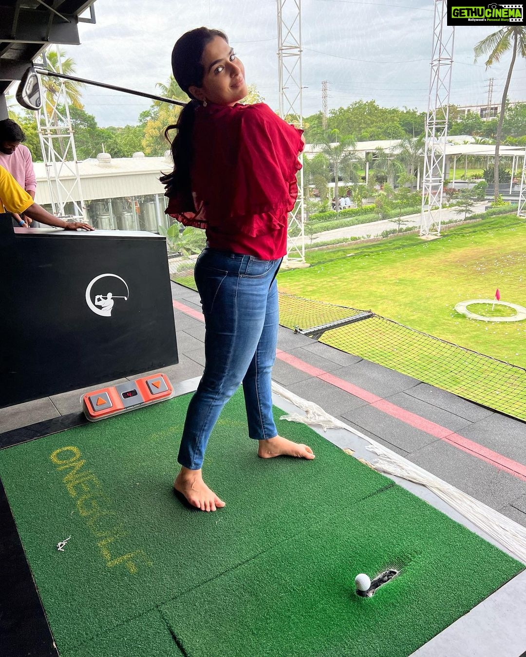Kavya Kalyanram Instagram - Going to call myself a pro golfer now (will block anybody who says otherwise) ⛳️