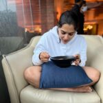 Kavya Kalyanram Instagram – Living in oversized hoodies with a warm bowl of soup